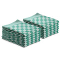 Luxe theedoeken 12 stuks 50x70 - blok ruit groen