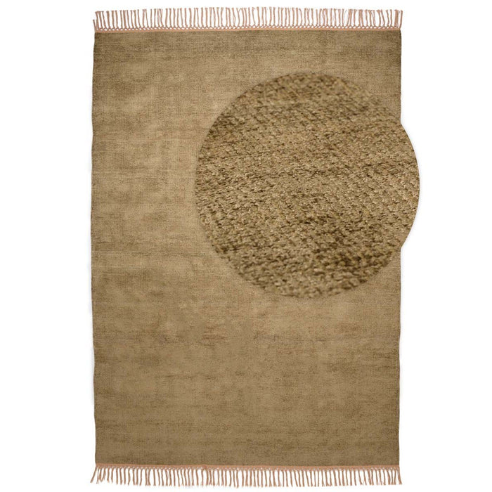 Tapeso Viscose vloerkleed - Gem olijfgroen - 200x300 cm