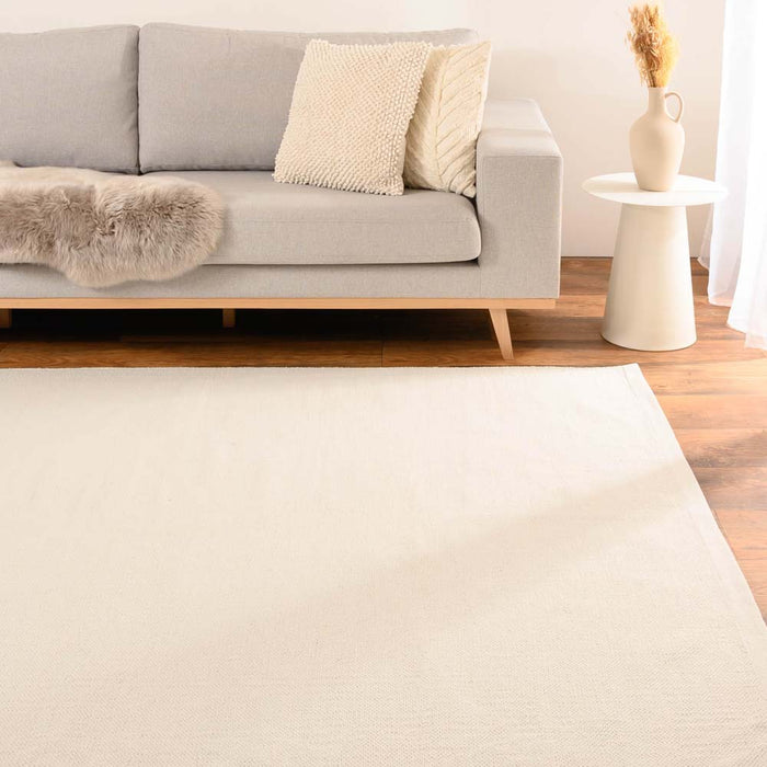 Nordic Weavers Katoen vloerkleed - Svelvik wit - 140x200 cm