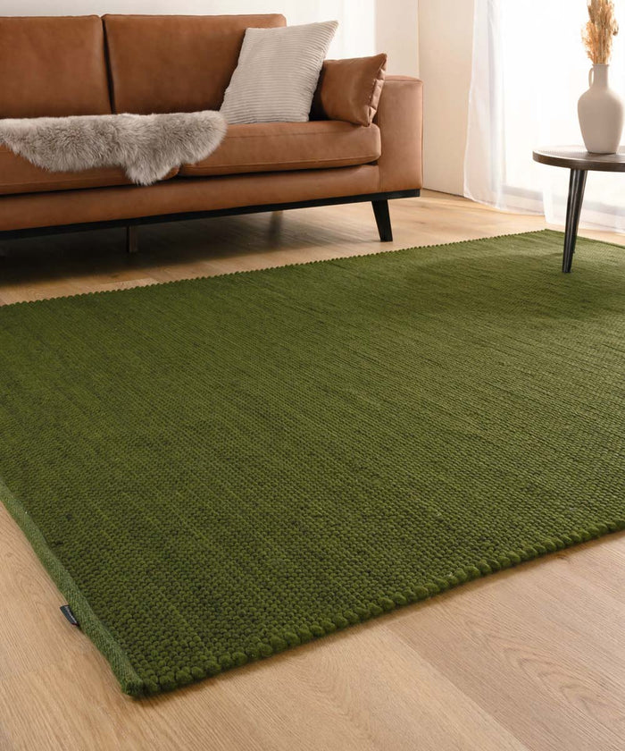 Nordic Weavers Wollen vloerkleed Lett - groen - 250x340 cm