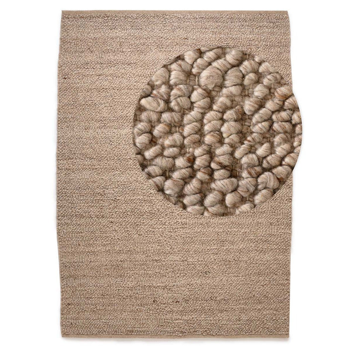 Nordic Weavers Wollen vloerkleed - Agder beige - 160x230 cm