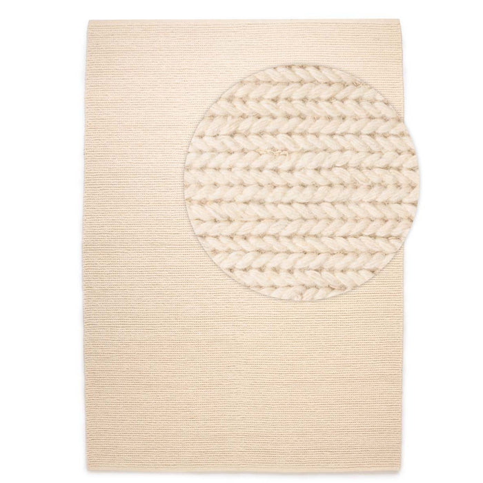 Nordic Weavers Wollen vloerkleed - Narvik wit - 200x300 cm