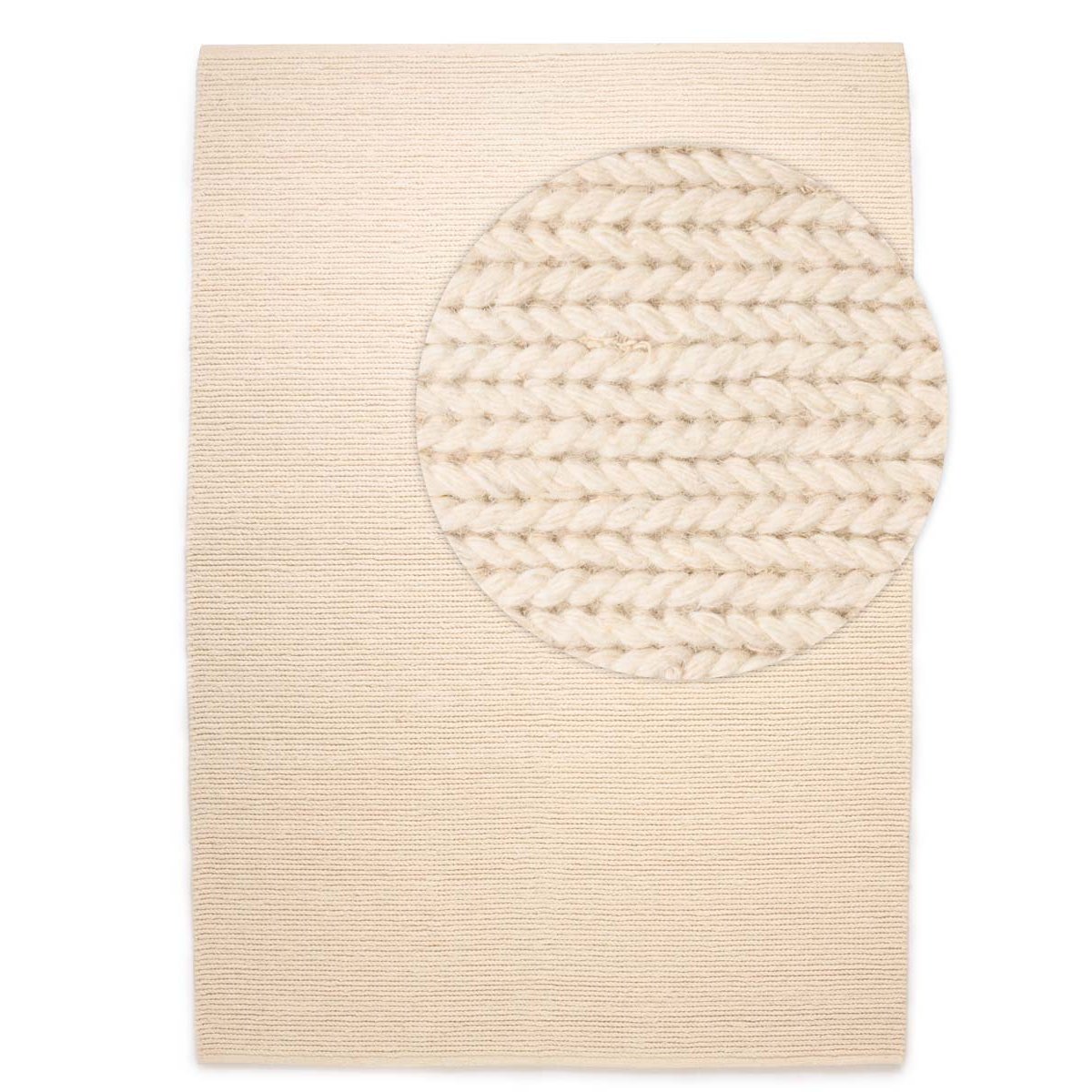 Nordic Weavers Wollen vloerkleed - Narvik wit - 200x300 cm