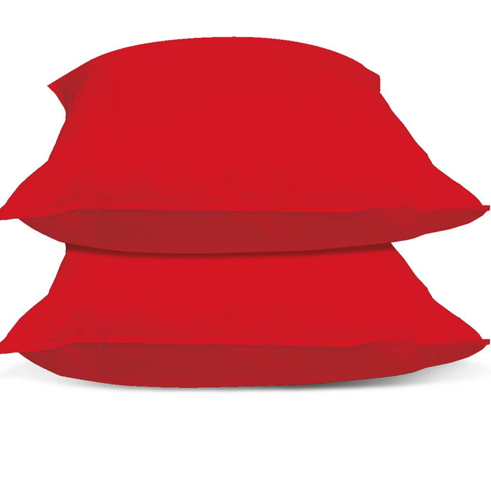 Superieur 100% Percaline katoen|Set van 2|Rode Kussensloop 60x70cm