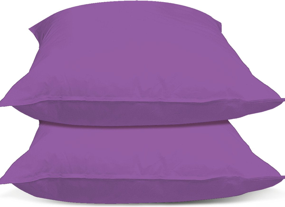 Superieur 100% Percaline katoen|Set van 2|Paarse Kussensloop 60x70cm