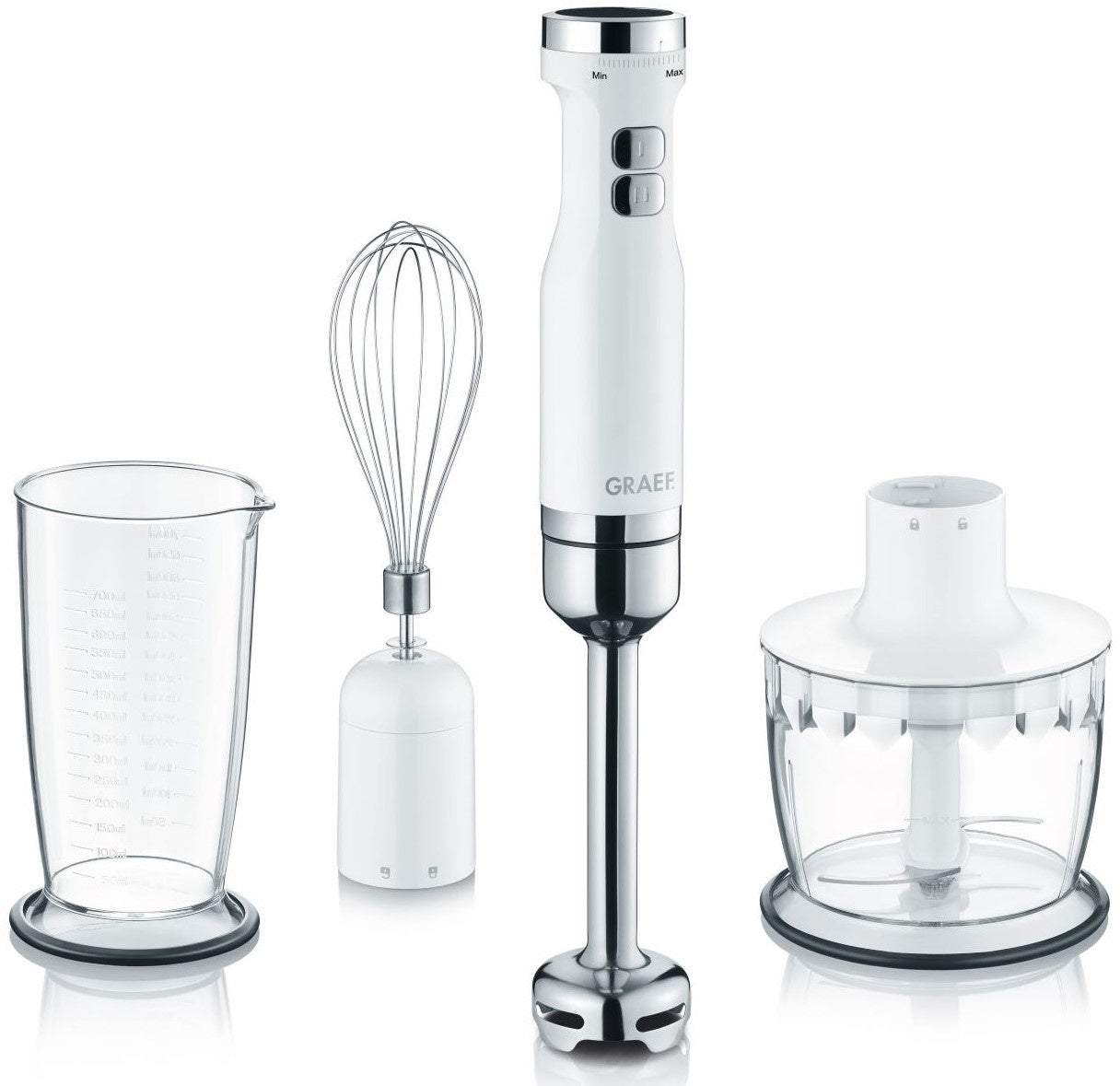 Graef staafmixerset wit - met turbostand