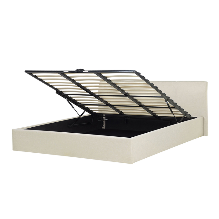 Beliani - ORBEY - Tweepersoonsbed - Beige - 180 x 200 cm - Polyester