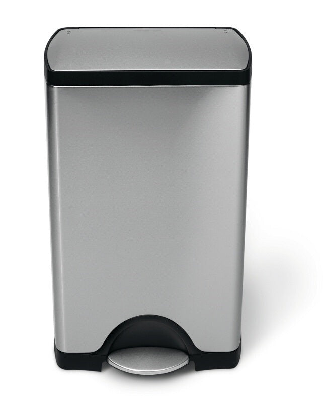 Simplehuman Rectangular Pedaalemmer 38 Liter Vingerafdrukvrij