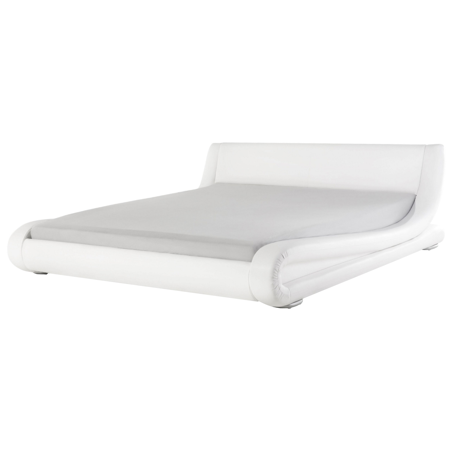 Beliani - AVIGNON - Futon tweepersoonsbed - Wit - 180 x 200 cm - Leer