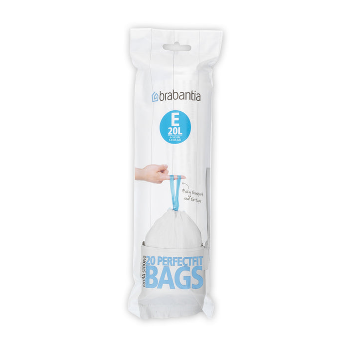 Brabantia Type E PerfectFit Afvalzak 20 Liter Laag Model - 20 zakken