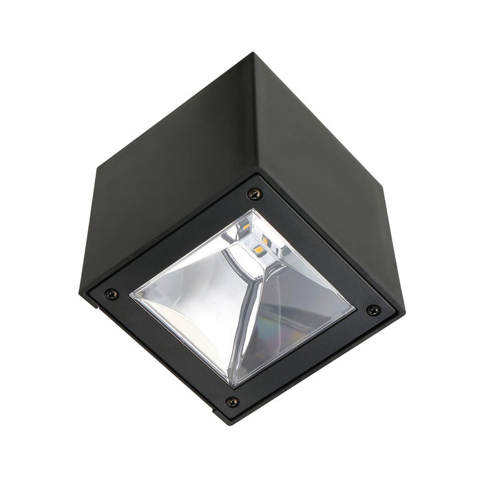 KS Verlichting LED Solar Cube wandlamp zwart vierkant