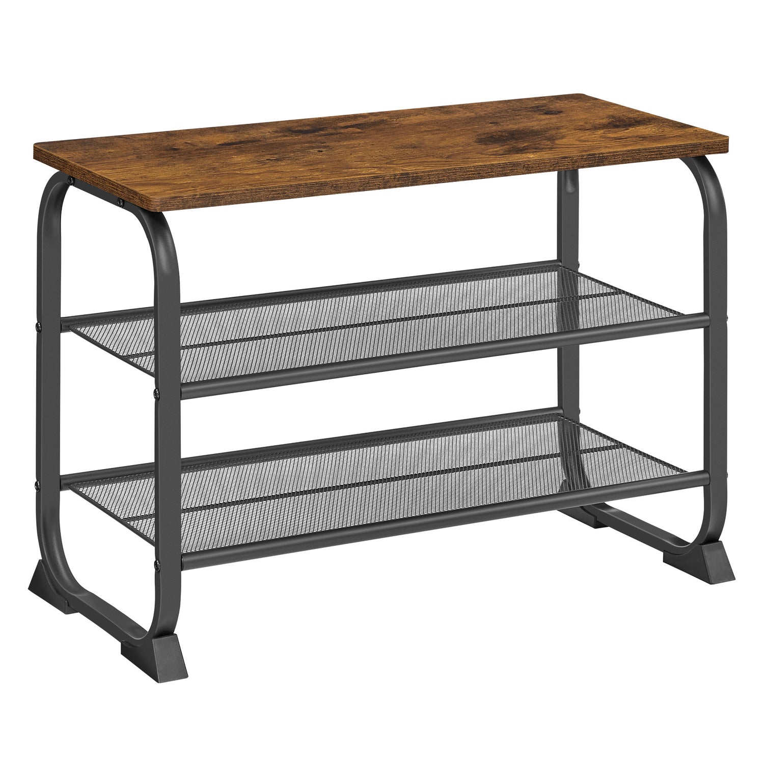 O’DADDY® Schoenenbank - schoenenrek metaal - 6 paar - 66x30x45 - Bruin