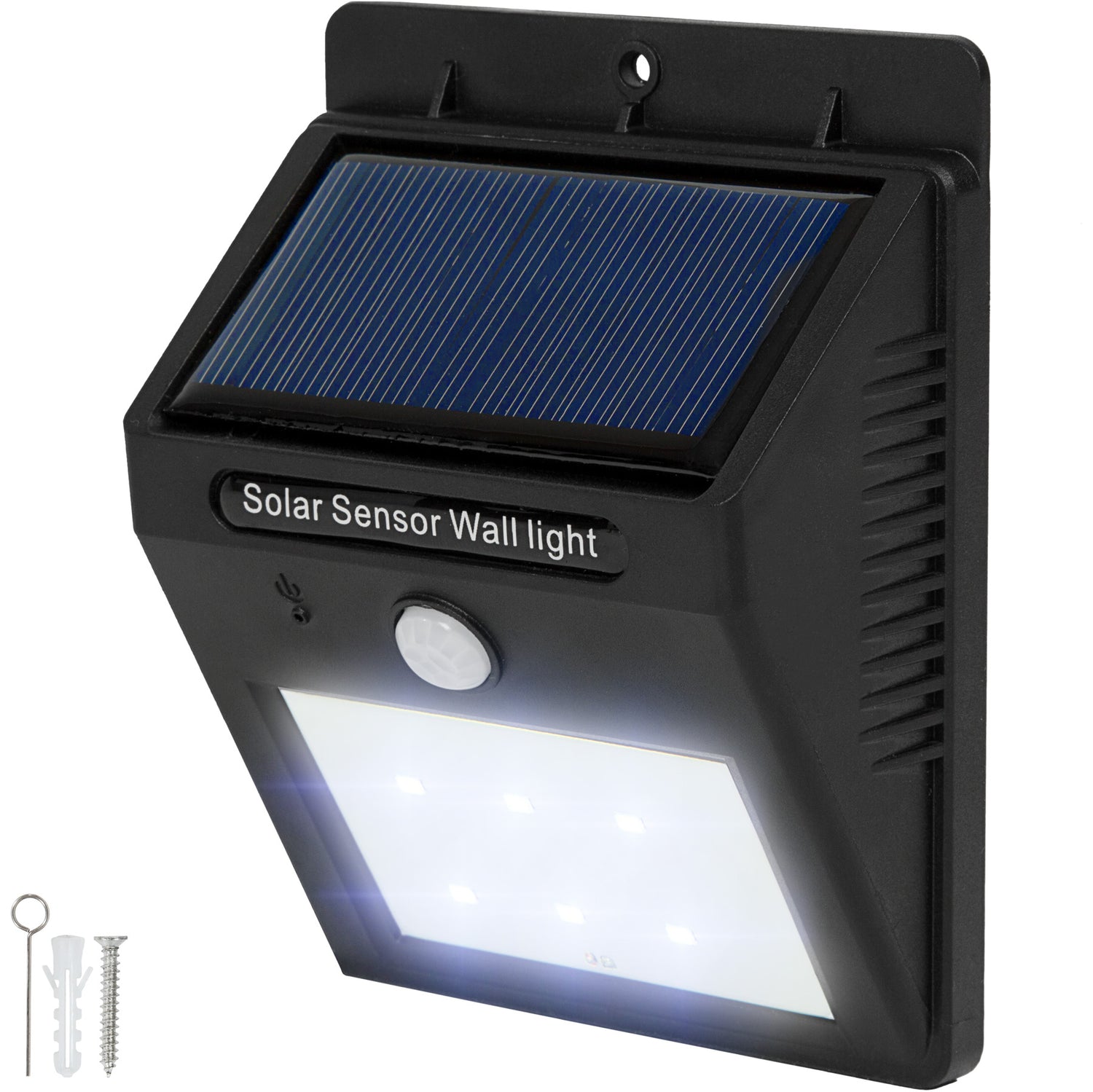 tectake® LED solar tuinverlichting met bewegingssensor - Zwart