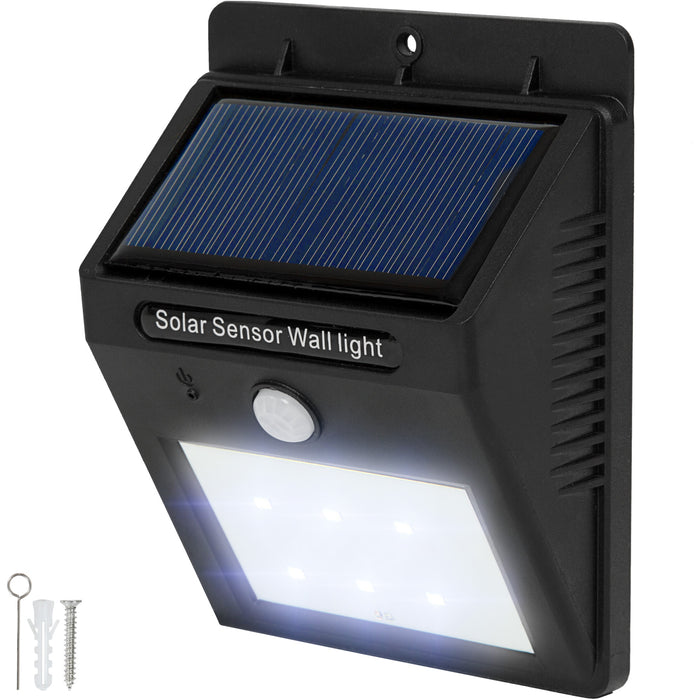 tectake® LED solar tuinverlichting met bewegingssensor - Zwart