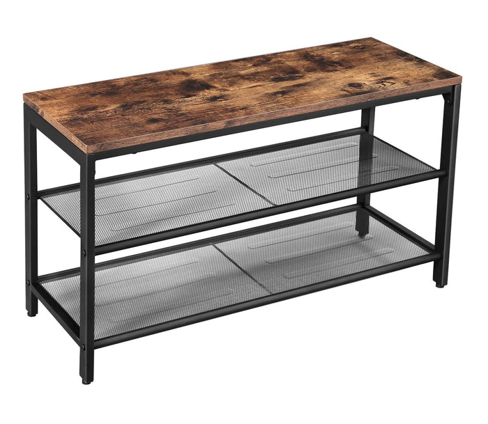 Parya Home - Schoenenrek - Met Zitje  - Metaal - Bruin