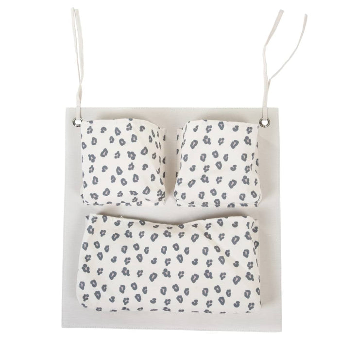 CHILDHOME Organizer met luipaardprint canvas gebroken wit
