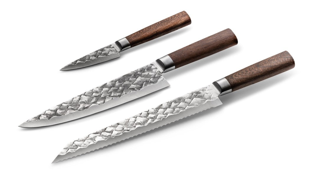 BARE Cookware Messenset, 3-delig, Duits staal en Levenslange Garantie