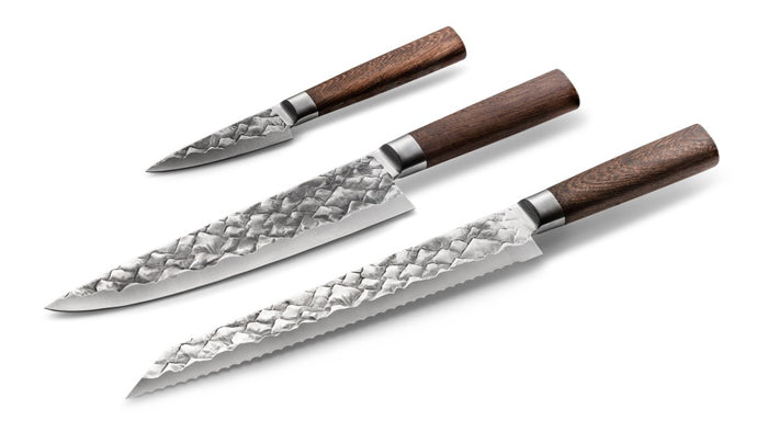 BARE Cookware Messenset, 3-delig, Duits staal en Levenslange Garantie