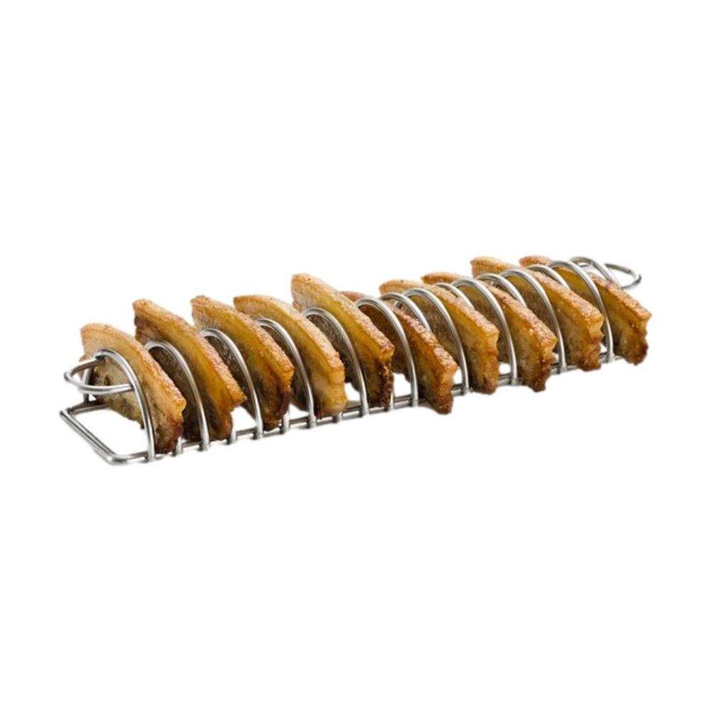 Orange85 Spareribs Rek Bbq Accesoires RVS 19 rijen Zilver Ovenrooster