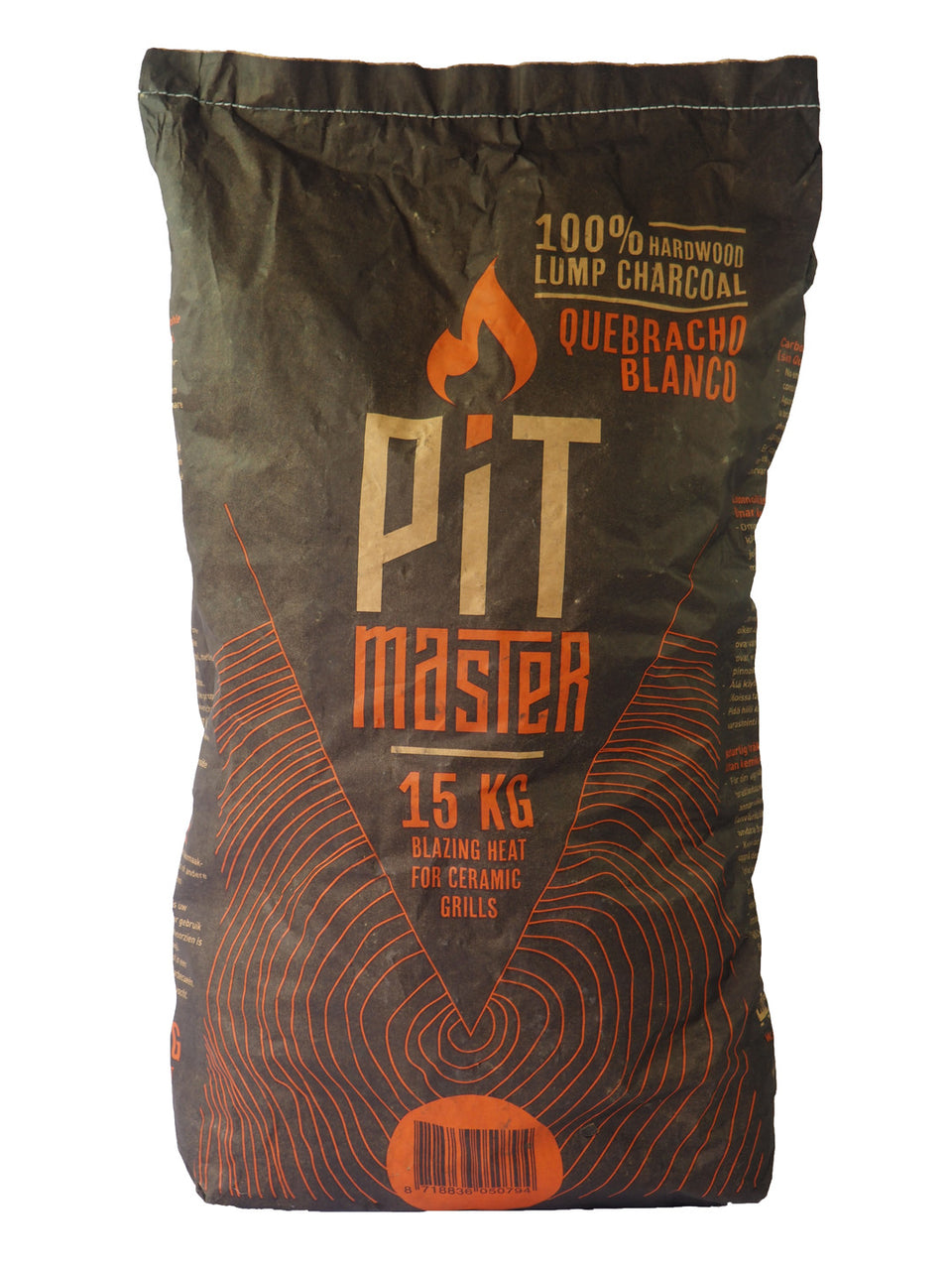 Pitmaster Quebracho houtskool zak 15 Kg + 1 Kg aanmaakwokkels
