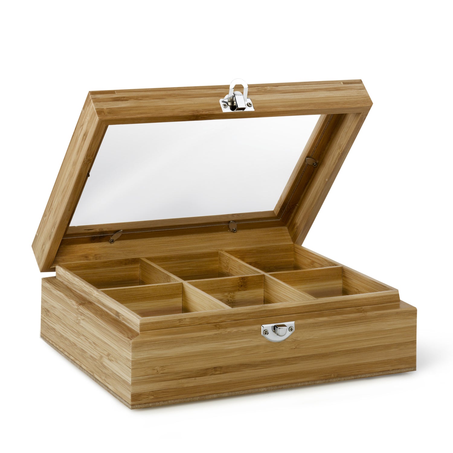 Bredemeijer Theedoos Bamboe 6-vaks - Naturel