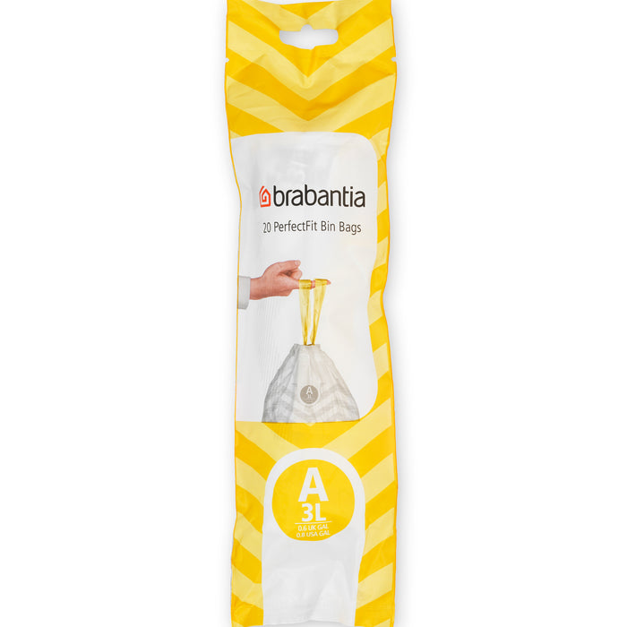 Brabantia Type A PerfectFit Afvalzak 3 Liter - 20 zakken