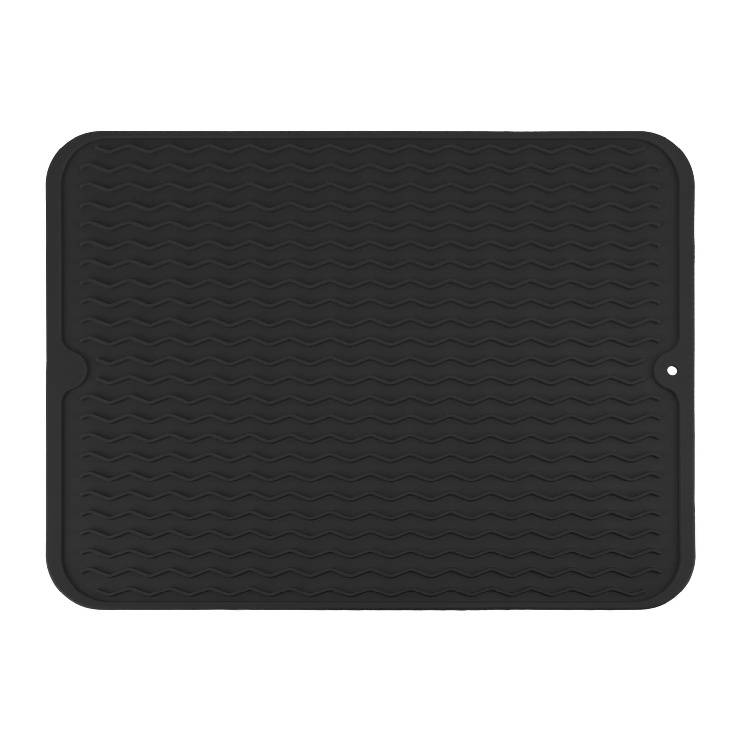 QUVIO Afdruipmat  - Silicoon - Zwart