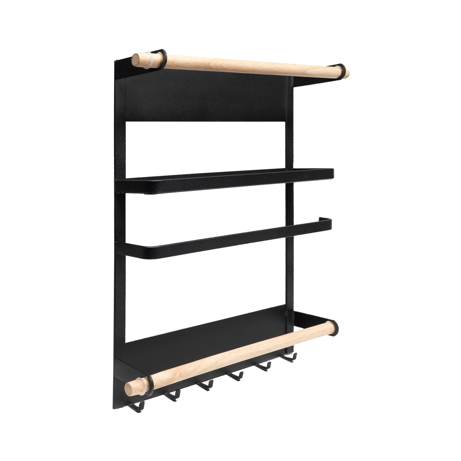 QUVIO Keukenrekje metaal met magneet - Zwart