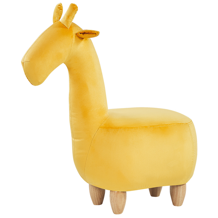 Beliani GIRAFFE Hocker Geel