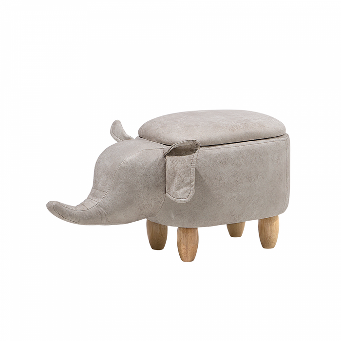 ELEPHANT - Hocker - Grijs - Kunstleer