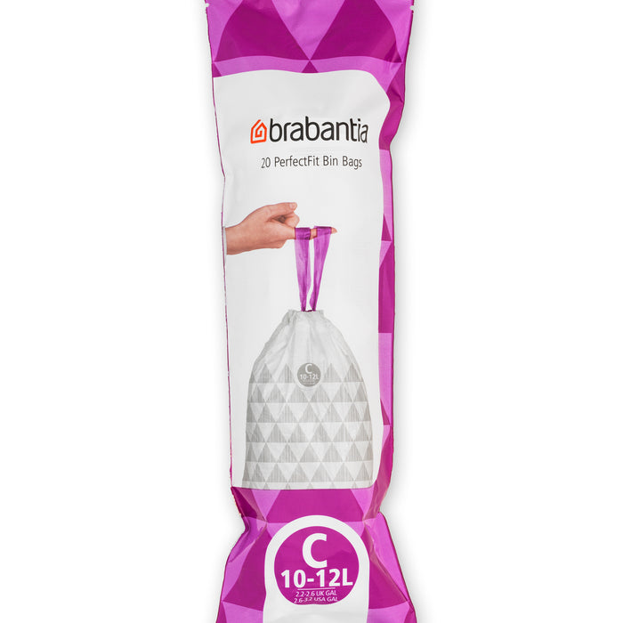 Brabantia Type C PerfectFit Afvalzak 10-12 Liter - 20 zakken