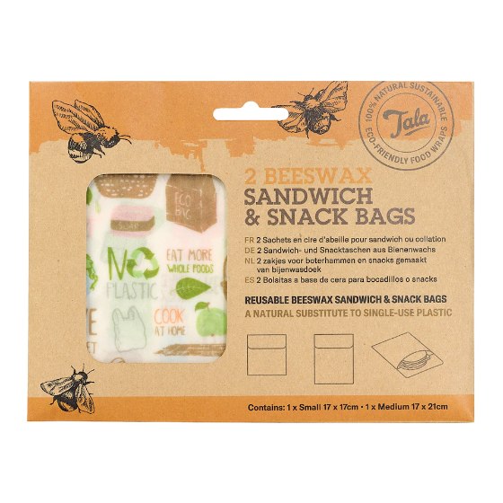 Sandwich & Snack Zakje, Set van 2 Stuks, Zero Waste - Tala