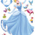 Disney muursticker Assepoester lichtblauw - 600191 - 65 x 85 cm