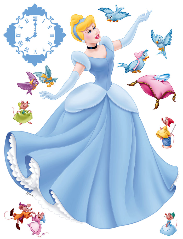 Disney muursticker Assepoester lichtblauw - 600191 - 65 x 85 cm