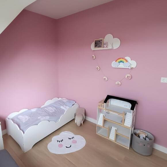 XL houten wandplank kinderkamer wolk | Wolkie - wit