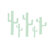 Groene cactus muurstickers