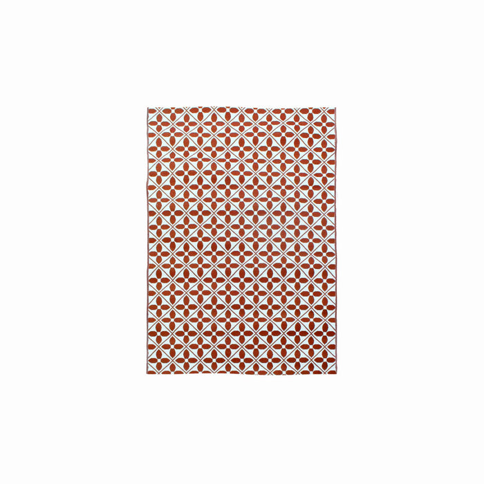 sweeek - Buiten|binnen vloerkleed, terracotta print