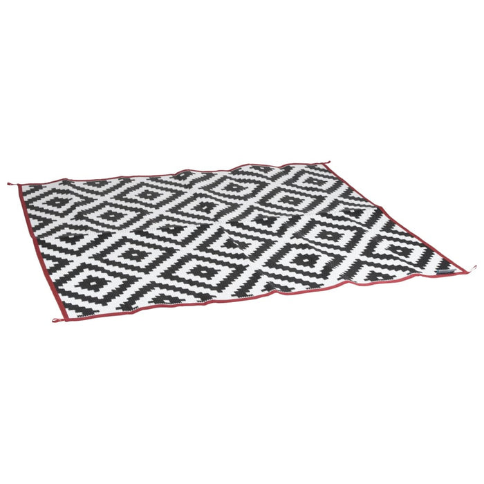 Bo-Camp Buitenkleed Chill mat Lewisham M 2x1,8 m zwart en wit