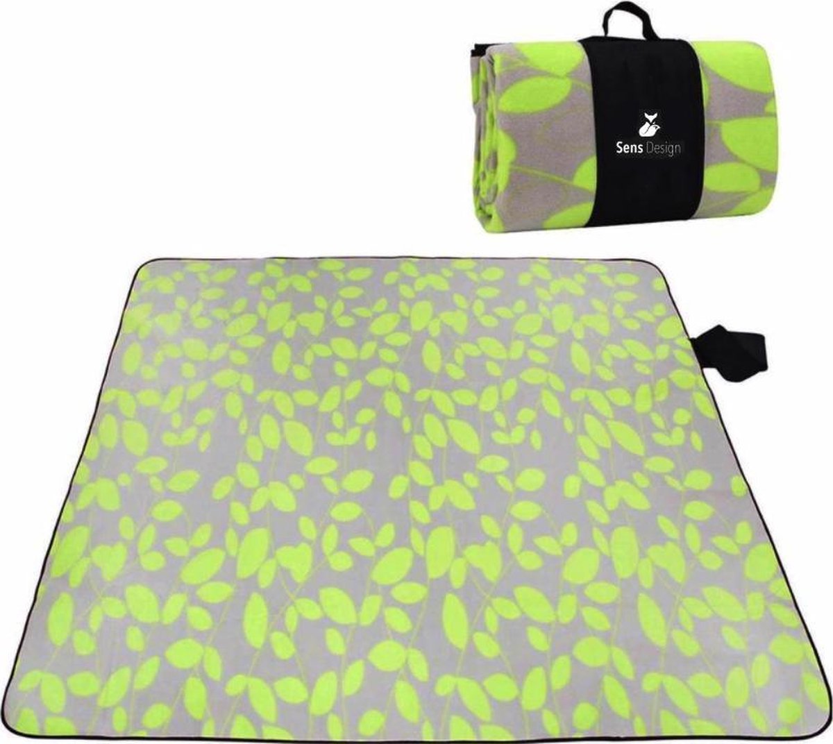Sens Design XXL Waterdicht Picknickkleed – 200x200 cm – Groen