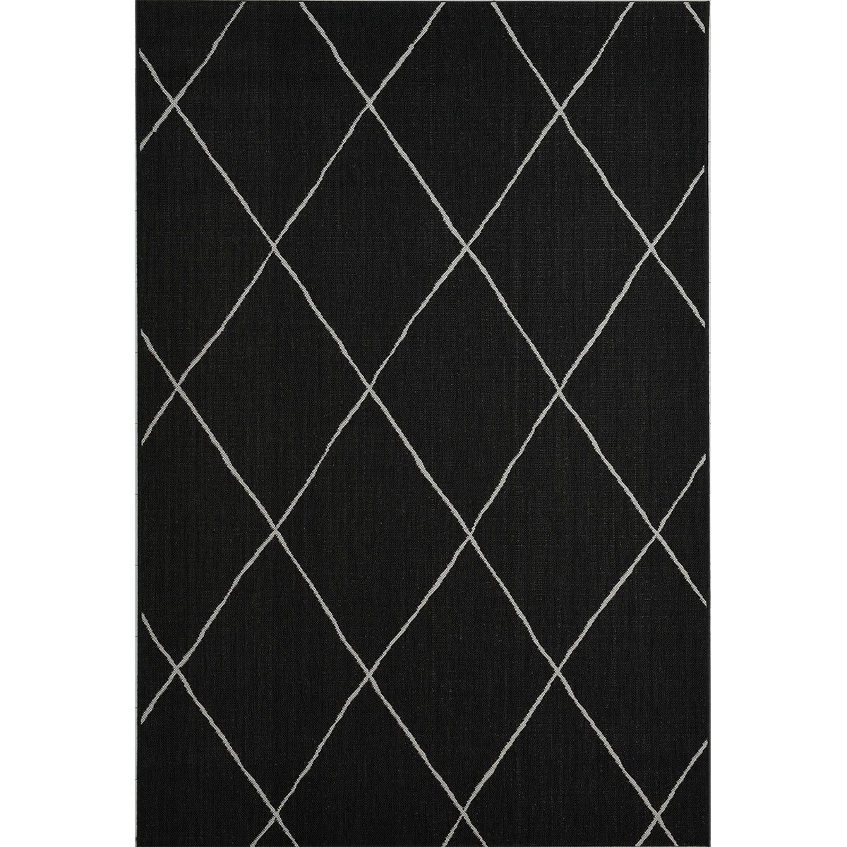 Garden Impressions Buitenkleed Diamonds zwart 120x170 cm