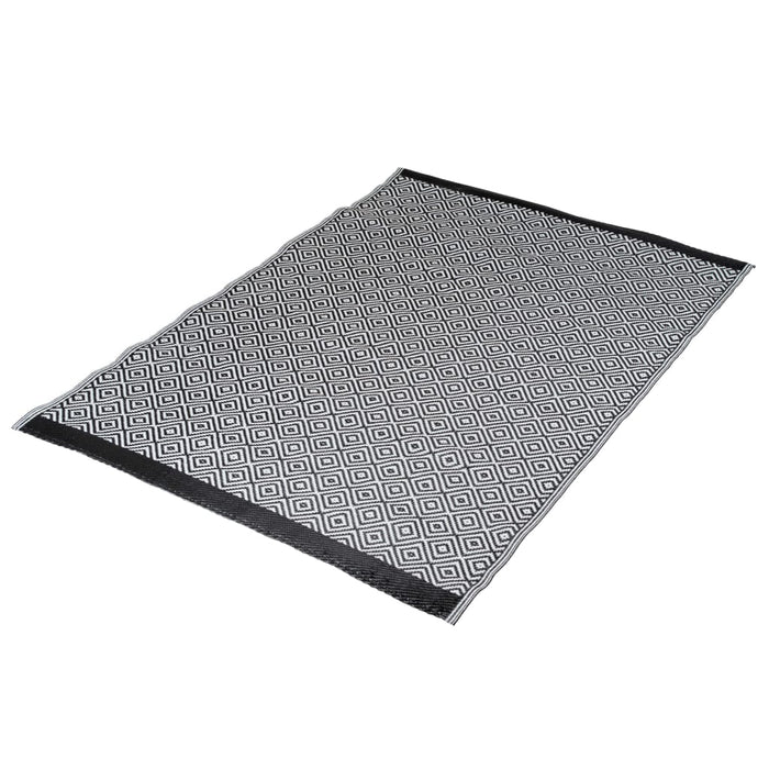 Bo-Camp Buitenkleed Chill mat Beach 1,8x1,2 m zwart en wit