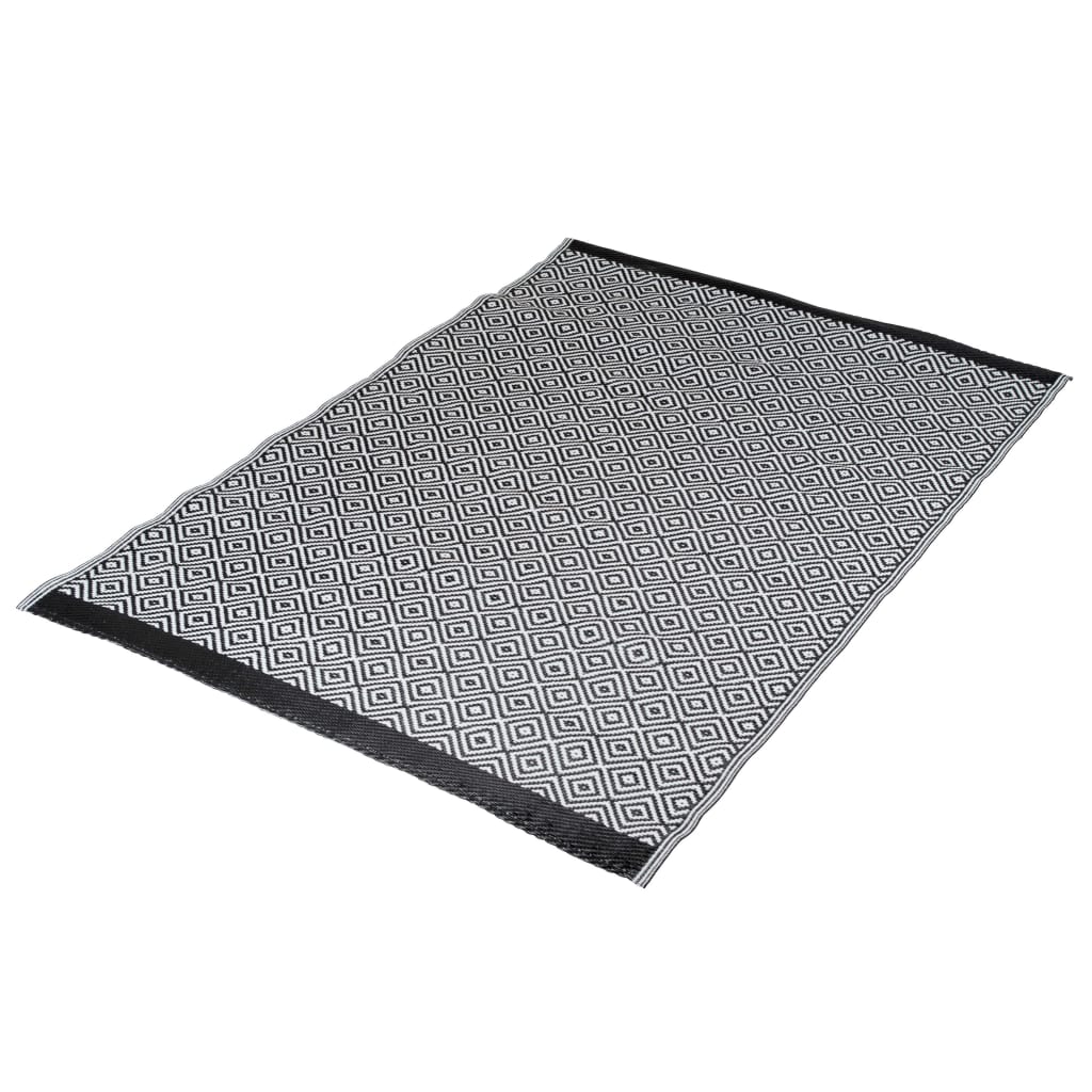 Bo-Camp Buitenkleed Chill mat Beach 1,8x1,2 m zwart en wit