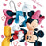 Disney muursticker Minnie & Mickey Mouse roze, rood, geel en blauw - 6
