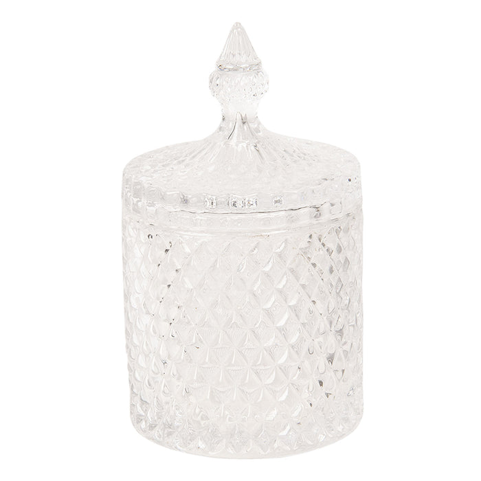 Clayre & Eef Glazen potje Ø 10x17 cm Glas Rond Potje Voorraadpot