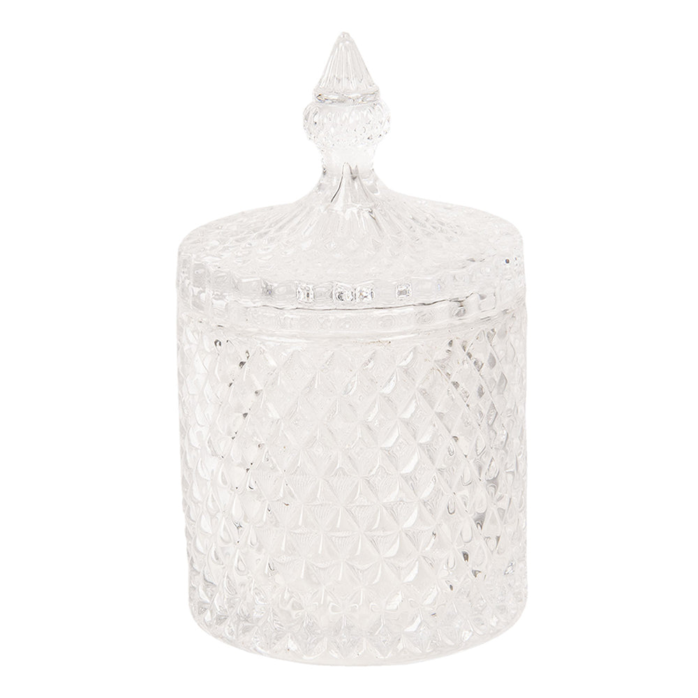 Clayre & Eef Glazen potje Ø 10x17 cm Glas Rond Potje Voorraadpot