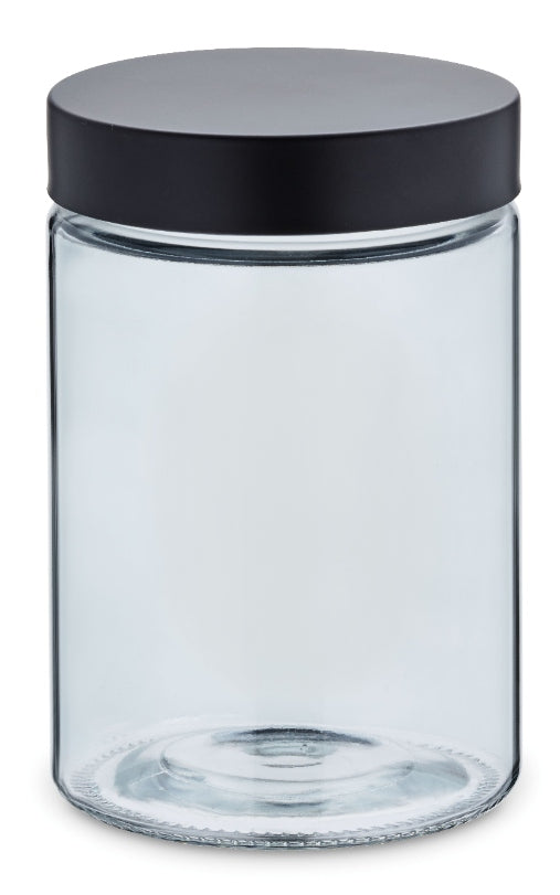 Voorraadpot, 1.2 L, Glas|RVS, Donker Grijs - Kela | Bera