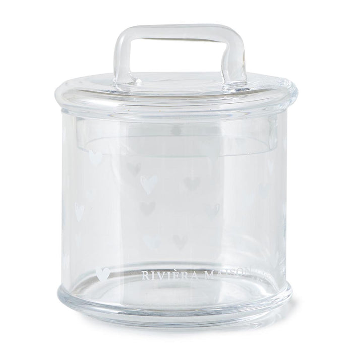 Rivièra Maison - Elegante opslagpot van transparant glas met een hoogte van 12 cm