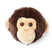 Wild&Soft Dierenkop pluche Trophy aap Joe - bruin