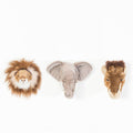 Wild&Soft Dierenkoppen mini pluche Safari 3 stuks -