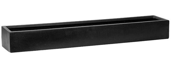 Pottery Pots Low L 80x15x10 cm zwart balkonbak